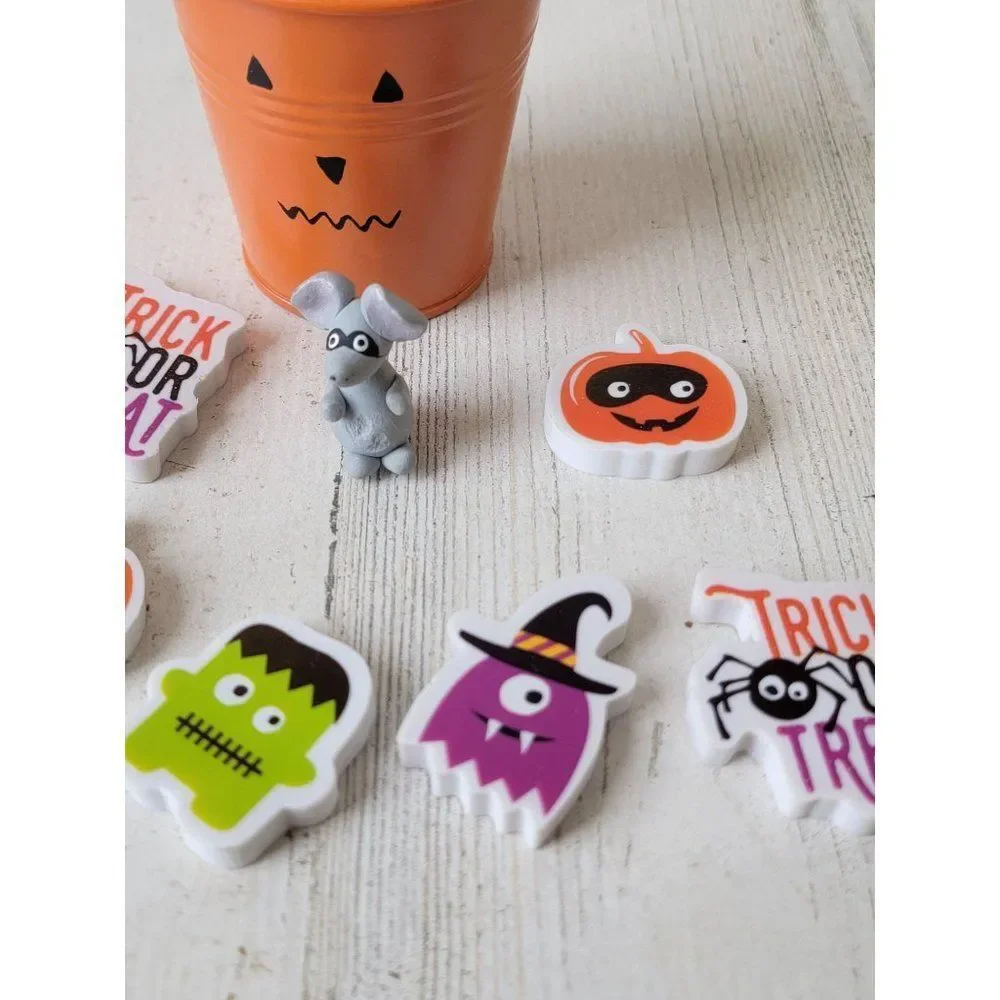 Halloween Frankenstein eraser pumpkin mouse‎ set toy figure